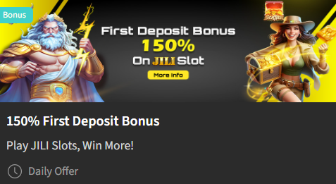 JiliBet Casino first deposit 150% bonus JILI slot Philippines