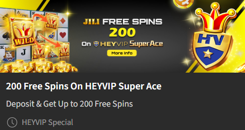 JiliBet Casino HeyVIP Superace 200 free spins VIP program