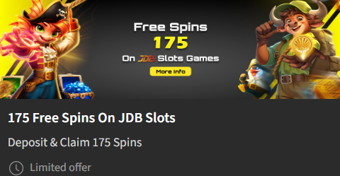 JiliBet Casino JDB slots 175 free spins bonus